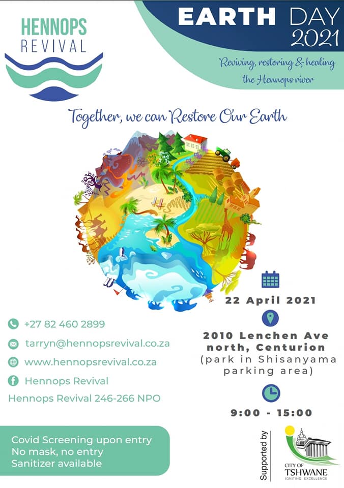 Join ARMOUR supporting Hennops Revival for Earth Day